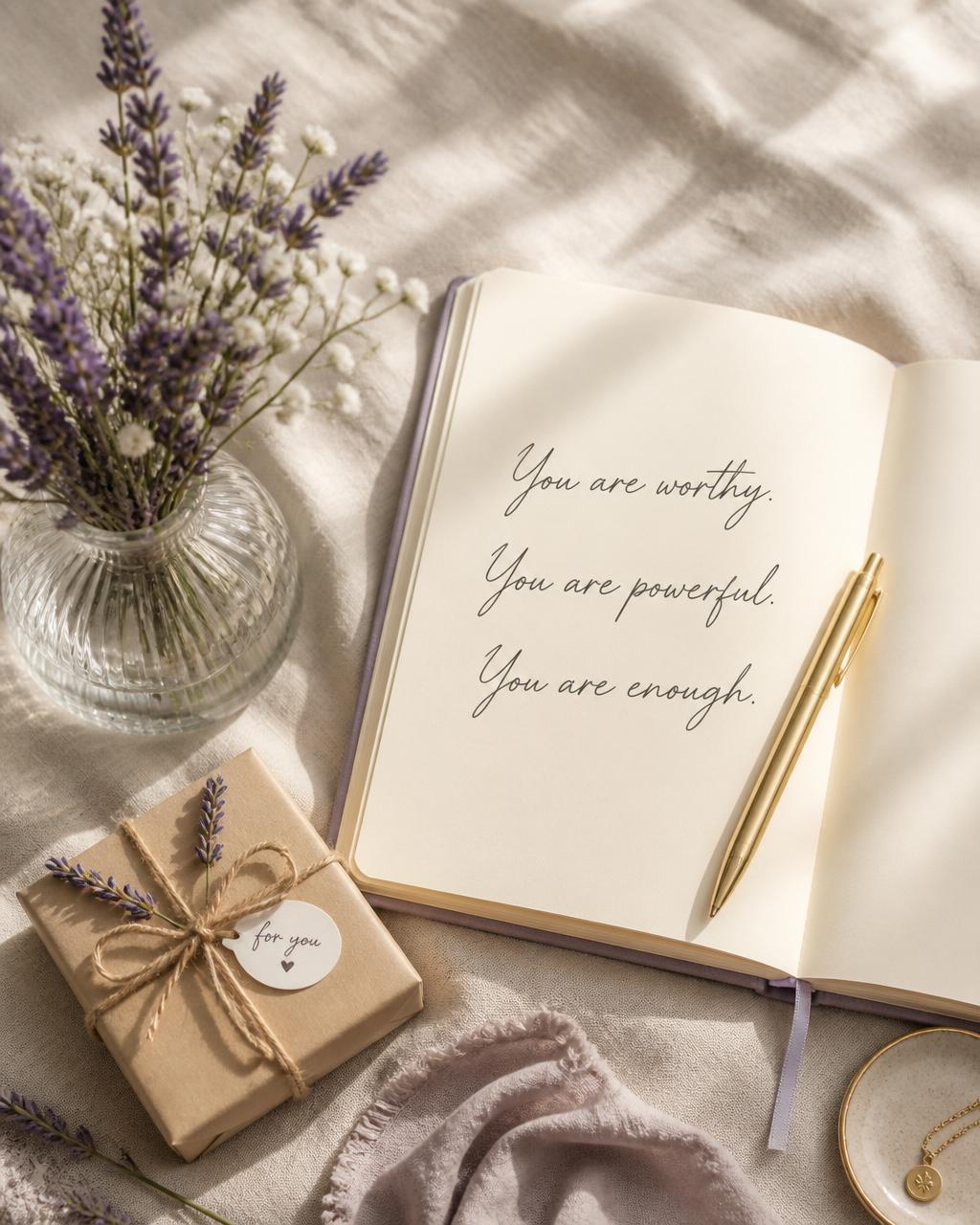Open journal β you are worthy, you are powerful, you are enough